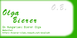 olga bierer business card